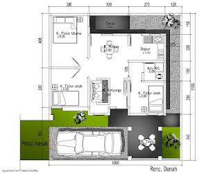 Contoh Denah Rumah Minimalis 3 Kamar Dengan Garasi Mobil Contoh Denah Rumah Minimalis 3 Kamar Dengan Garasi Mobil
