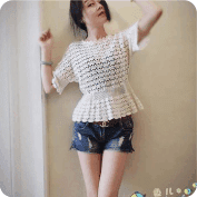 Blusa encaje a Ganchillo Blusa encaje a Ganchillo