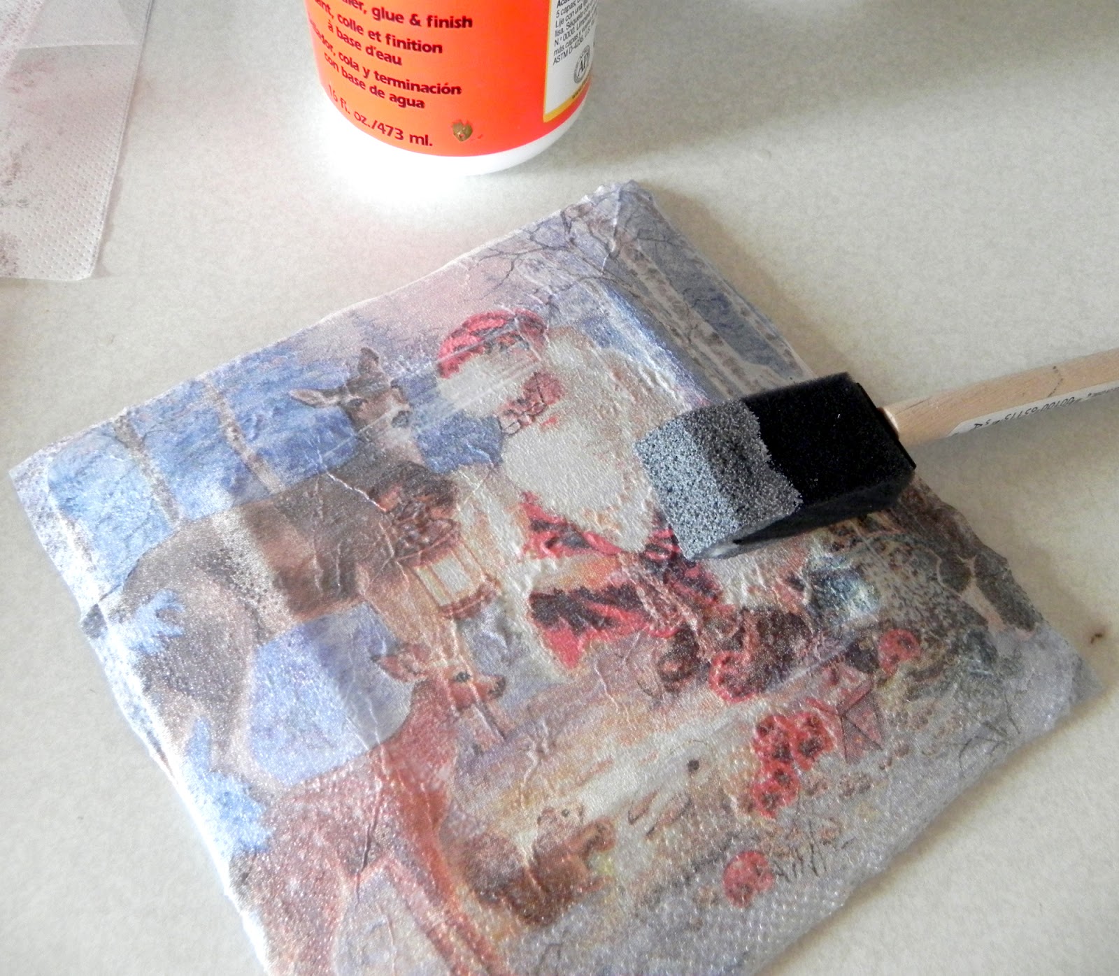 SybillinartNews Decoupage a glass plate Tutorial