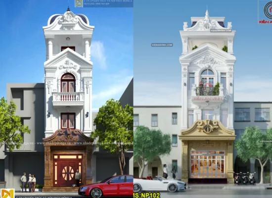 desain tampak depan rumah klasik 3 lantai