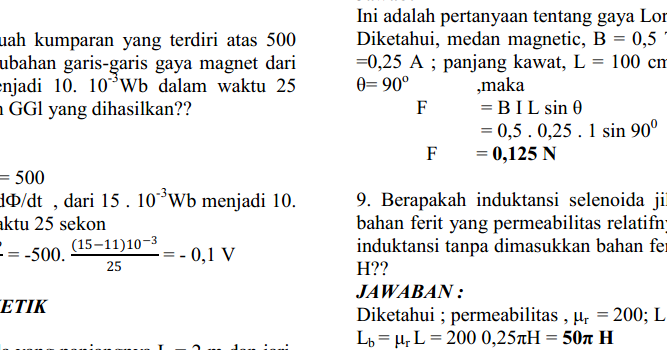 44+ Contoh Soal Induksi Dan 44+ Contoh Soal Induksi Dan