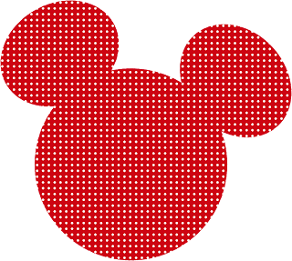 dibujo de cabeza de minnie mouse rojo