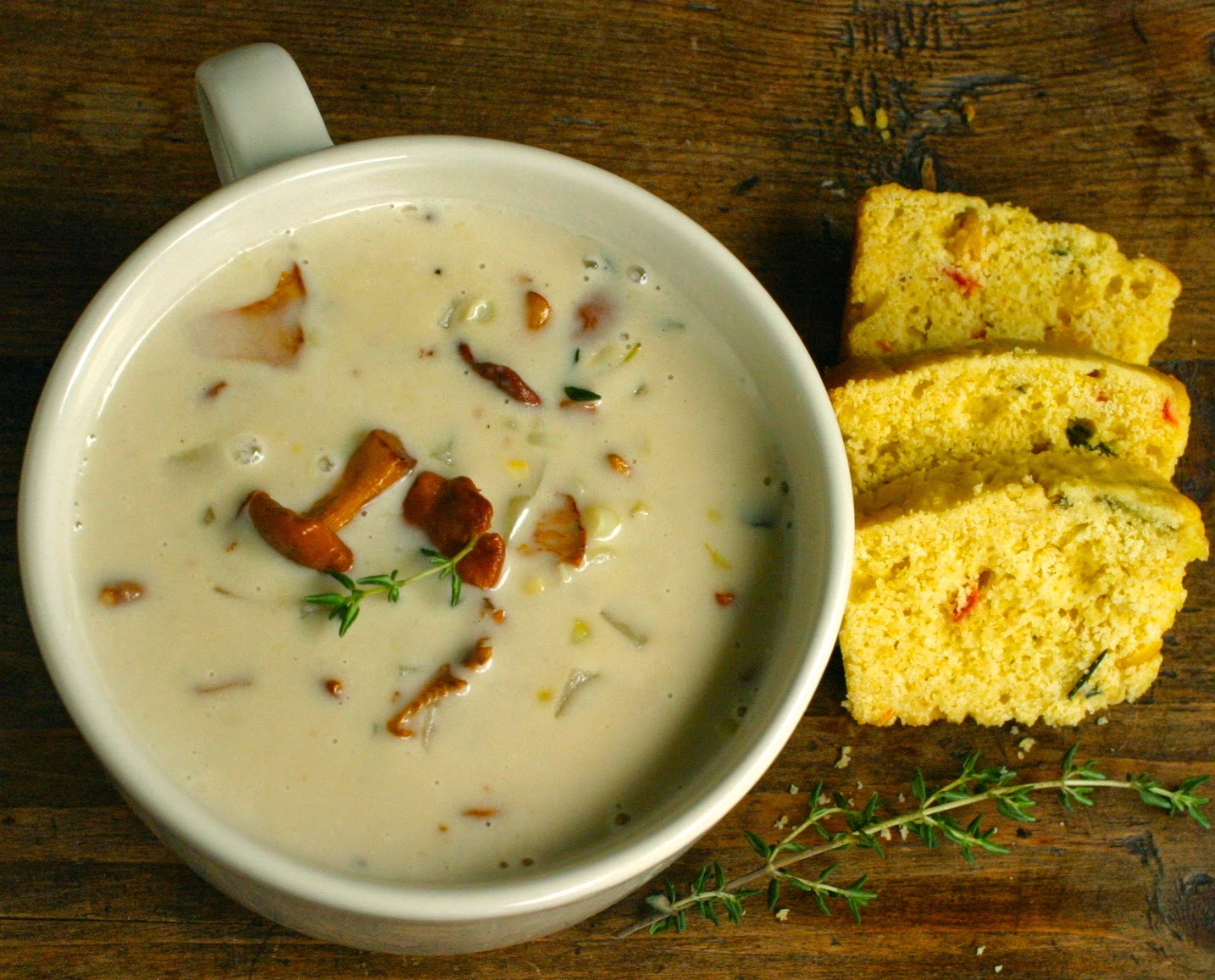 All Our Fingers in the Pie Chanterelle and Corn Chowder