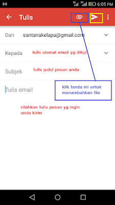 Cara mengirim email di Hp