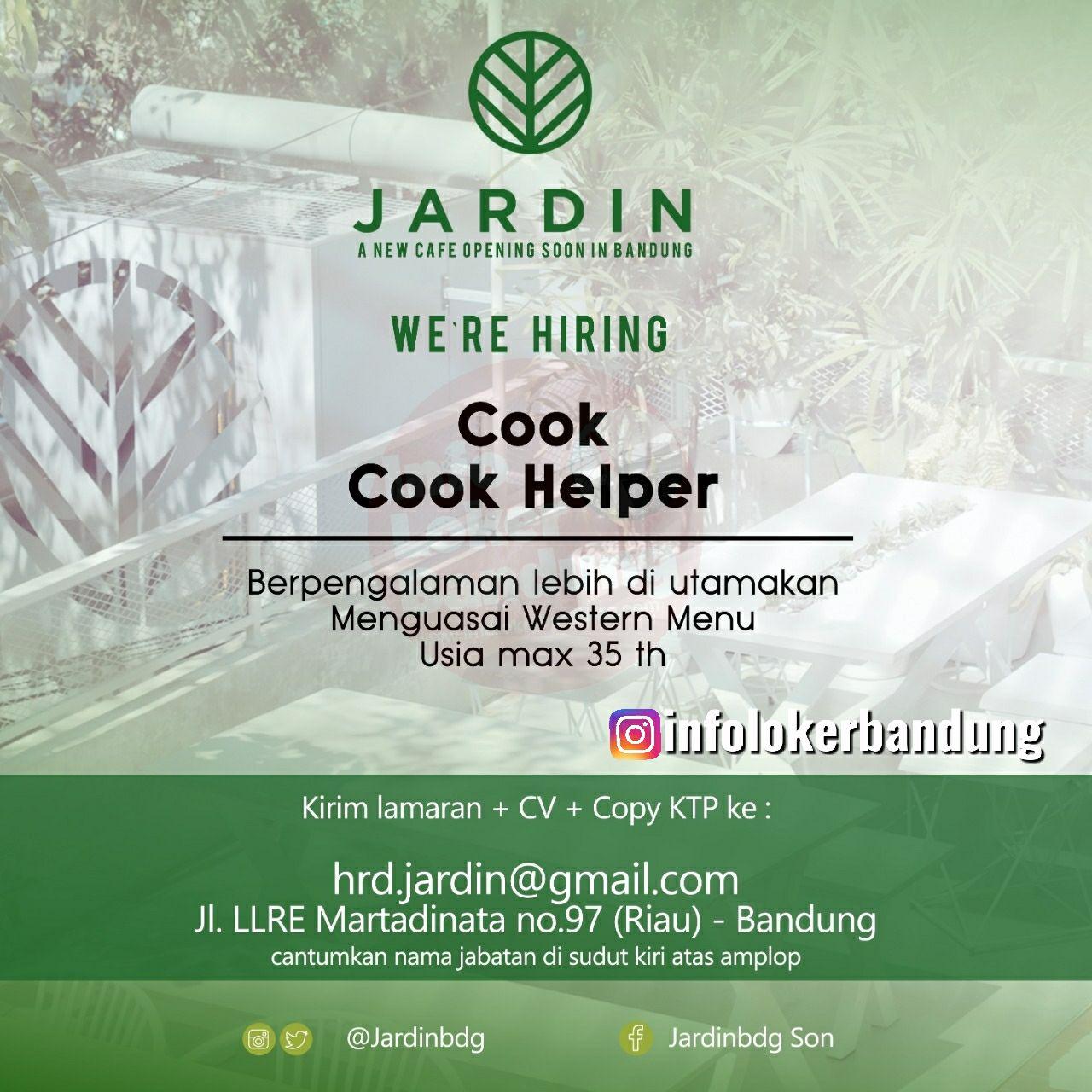 Lowongan Kerja Jardin Cafe Bandung Mei 2019