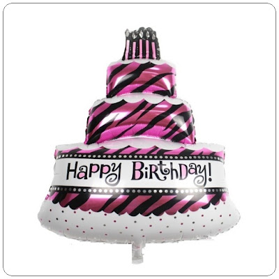 Balon Foil Happy Birthday Cake Tart Mini Balon Foil Happy Birthday Cake Tart Mini
