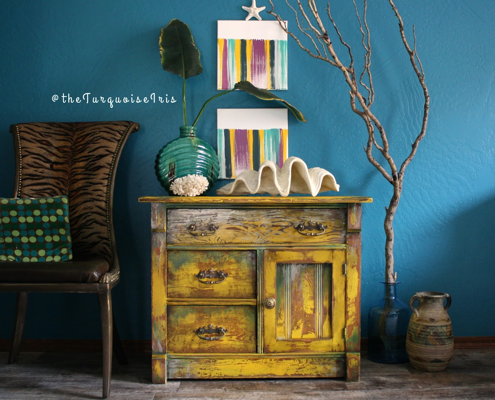 Hand Painted Mustard Yellow Accent Table Makeover You Don T Want To Hand Painted Mustard Yellow Accent Table Makeover You Don T Want To Miss