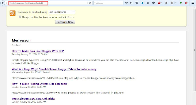 Creating Dynamic RSS Feed Using PHP