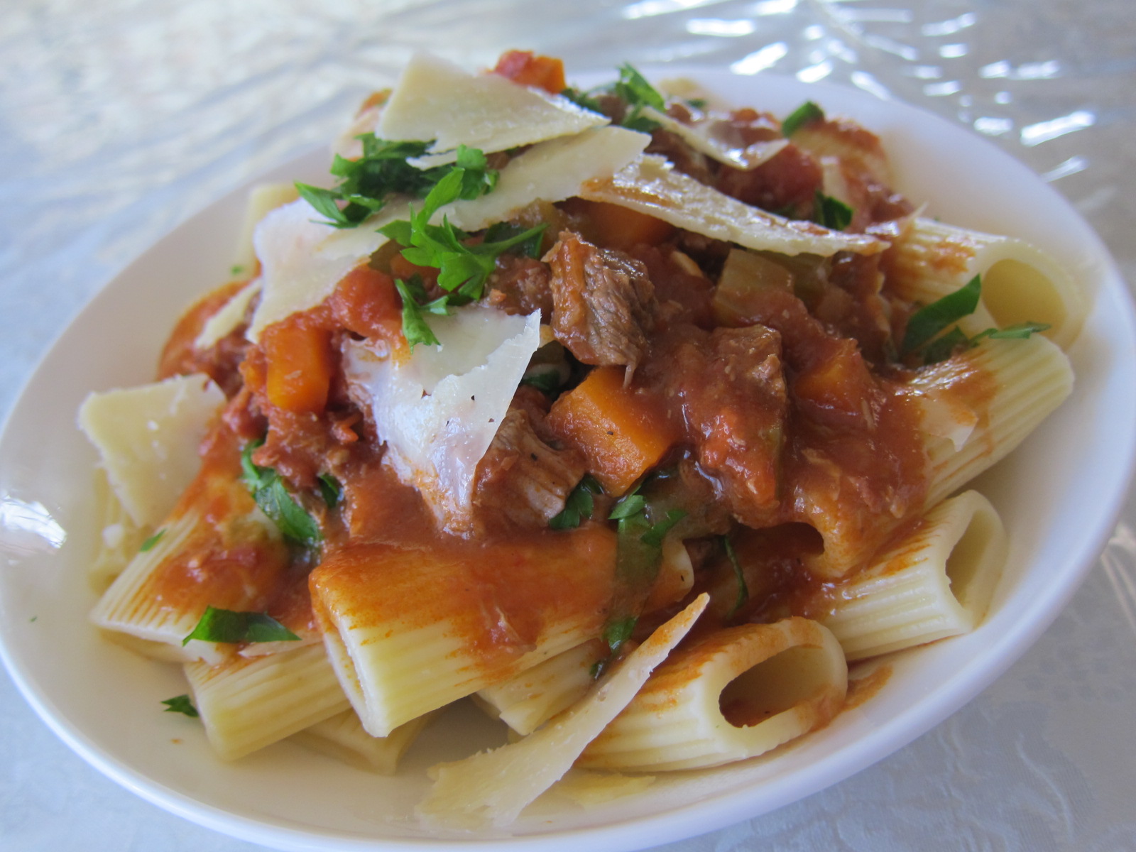 Saucy Thyme Chunky Beef Ragù with Pancetta