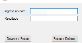 Convertidor de Dolares a Pesos Mexicanos en C#