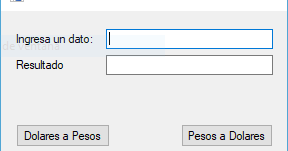 píldora audiencia infinito Convertidor de Dolares a Pesos Mexicanos en C#
