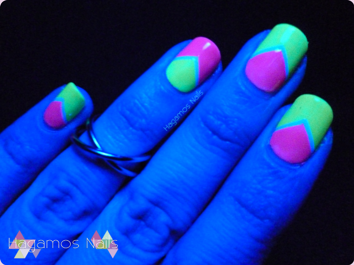 NAIL ART CHEVRON NEON. Hagamos Nails