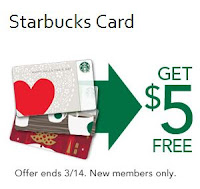 $5 starbucks gift card