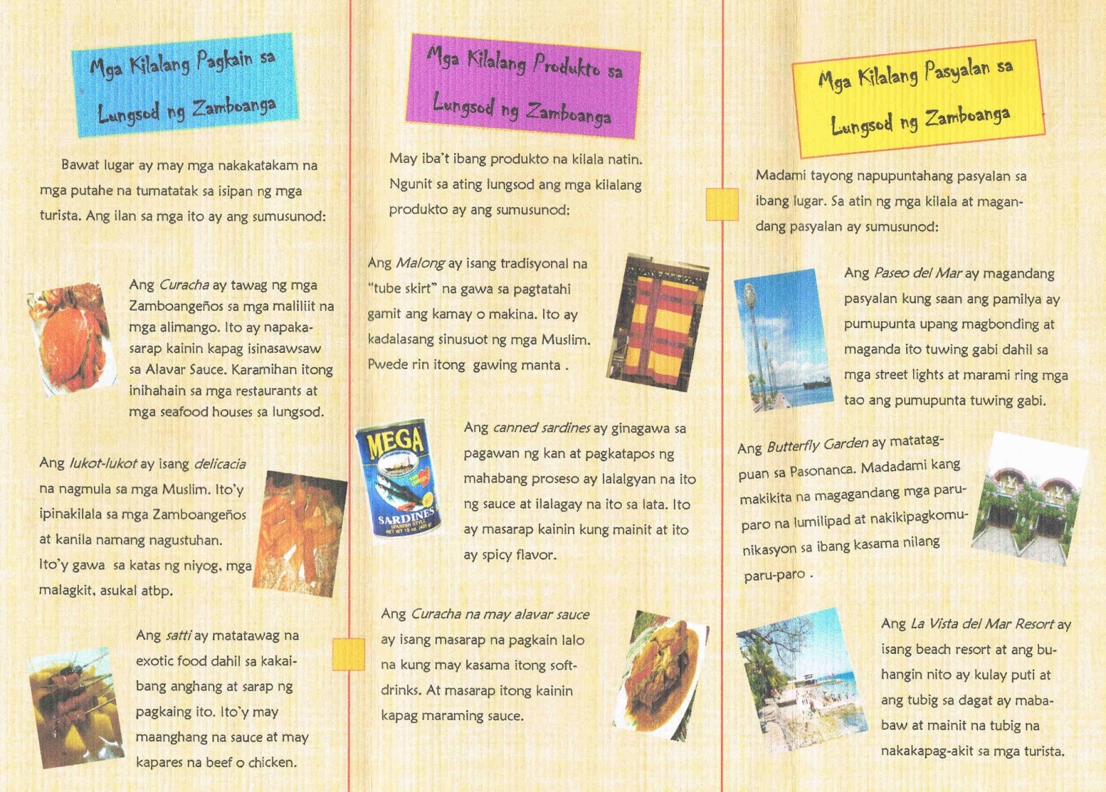 Filipino Activities: Mga Brochure