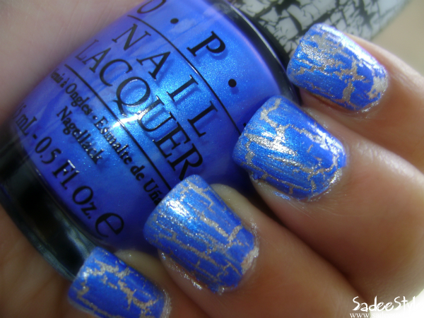 Blue Shatter NL E56 & Rapidry Top Coat by OPI