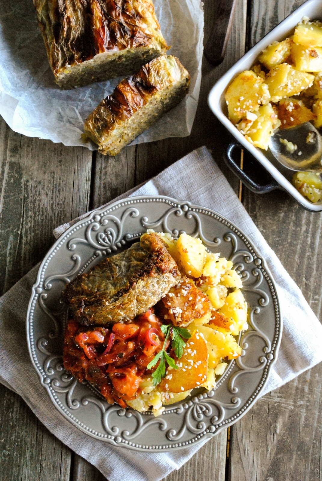Vegan lentil loaf with cabbage (gluten free) VeganSandra