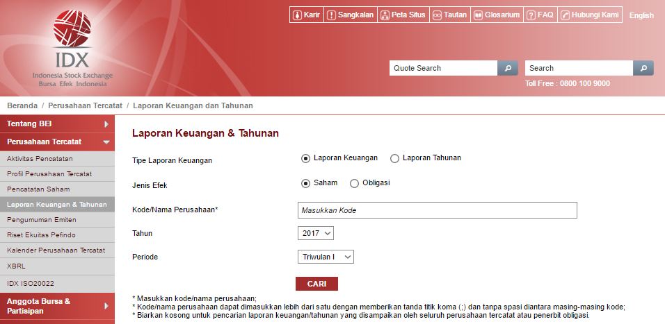 Bantuan Download Laporan Keuangan