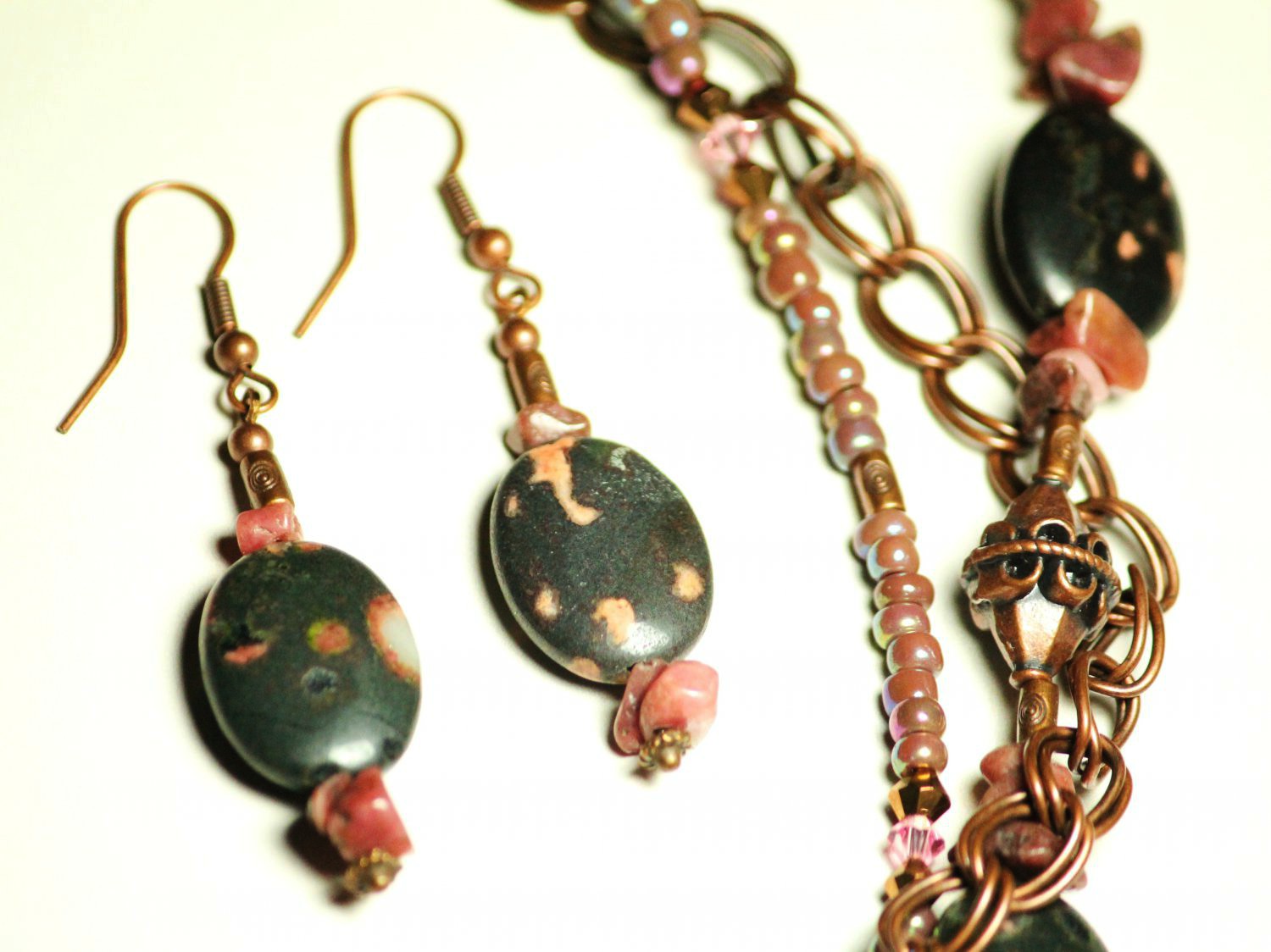 Pink Copper & Love Stones: Jewelry with Versatility Earrings