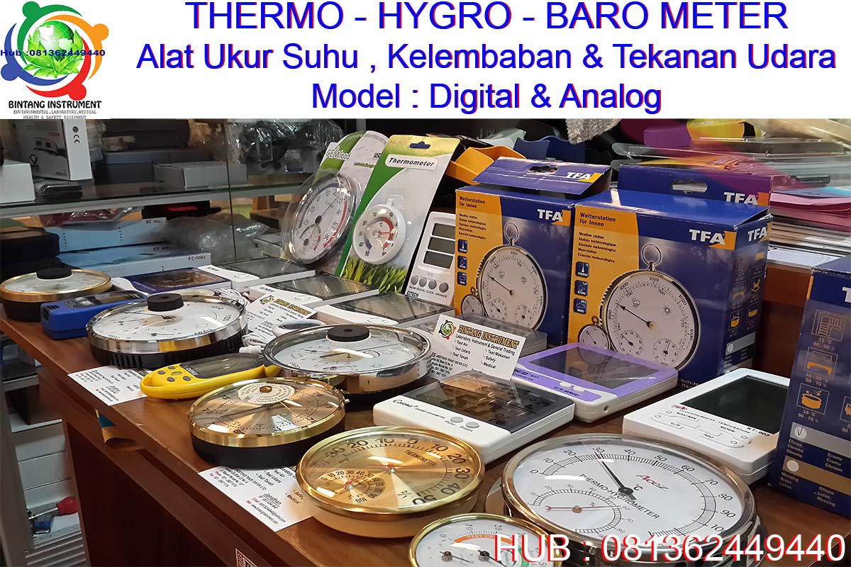 BINTANG INSTRUMENT Jual Thermohygro Barometer Digital , Thermohygro Barometer Analog