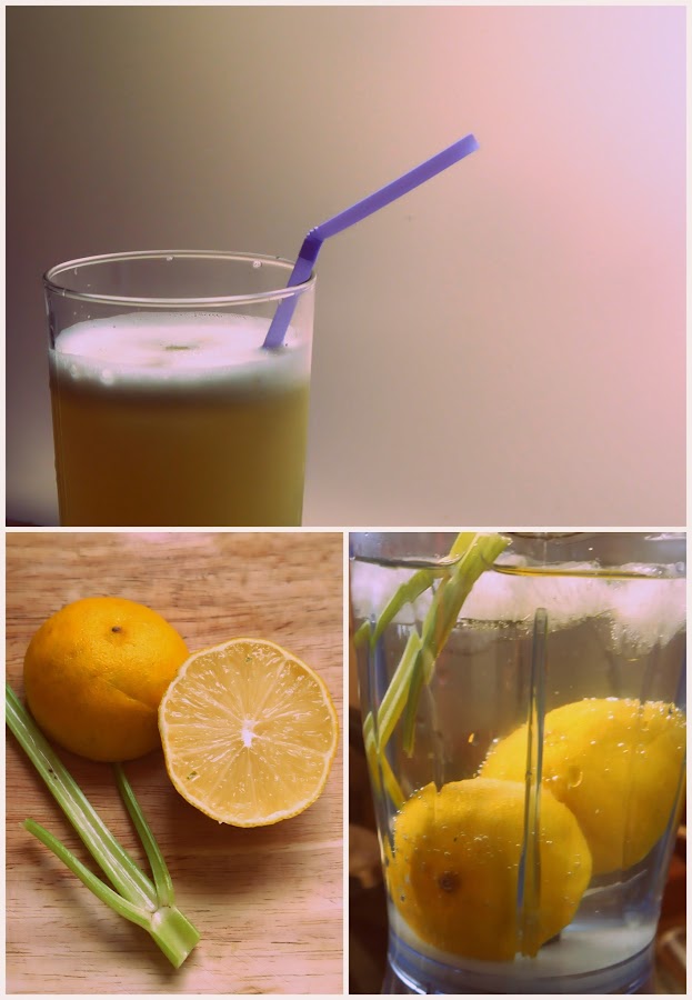 zumos y agua saborizada con apio