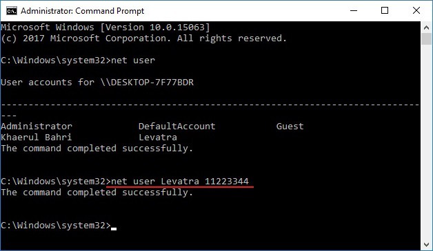 Cara Mengganti Password User Windows Melalui CMD