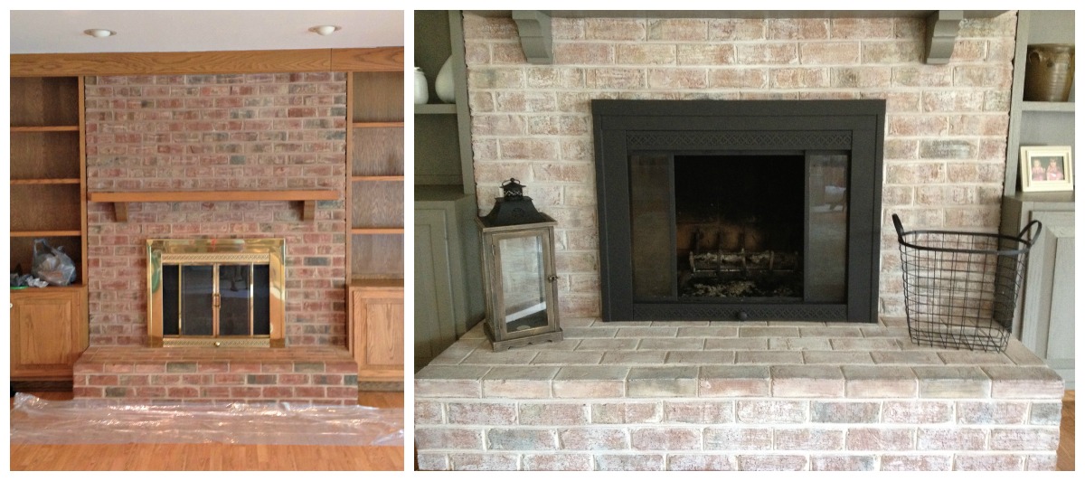 How To Paint A Brick Fireplace, Spray Paint Fireplace Brick