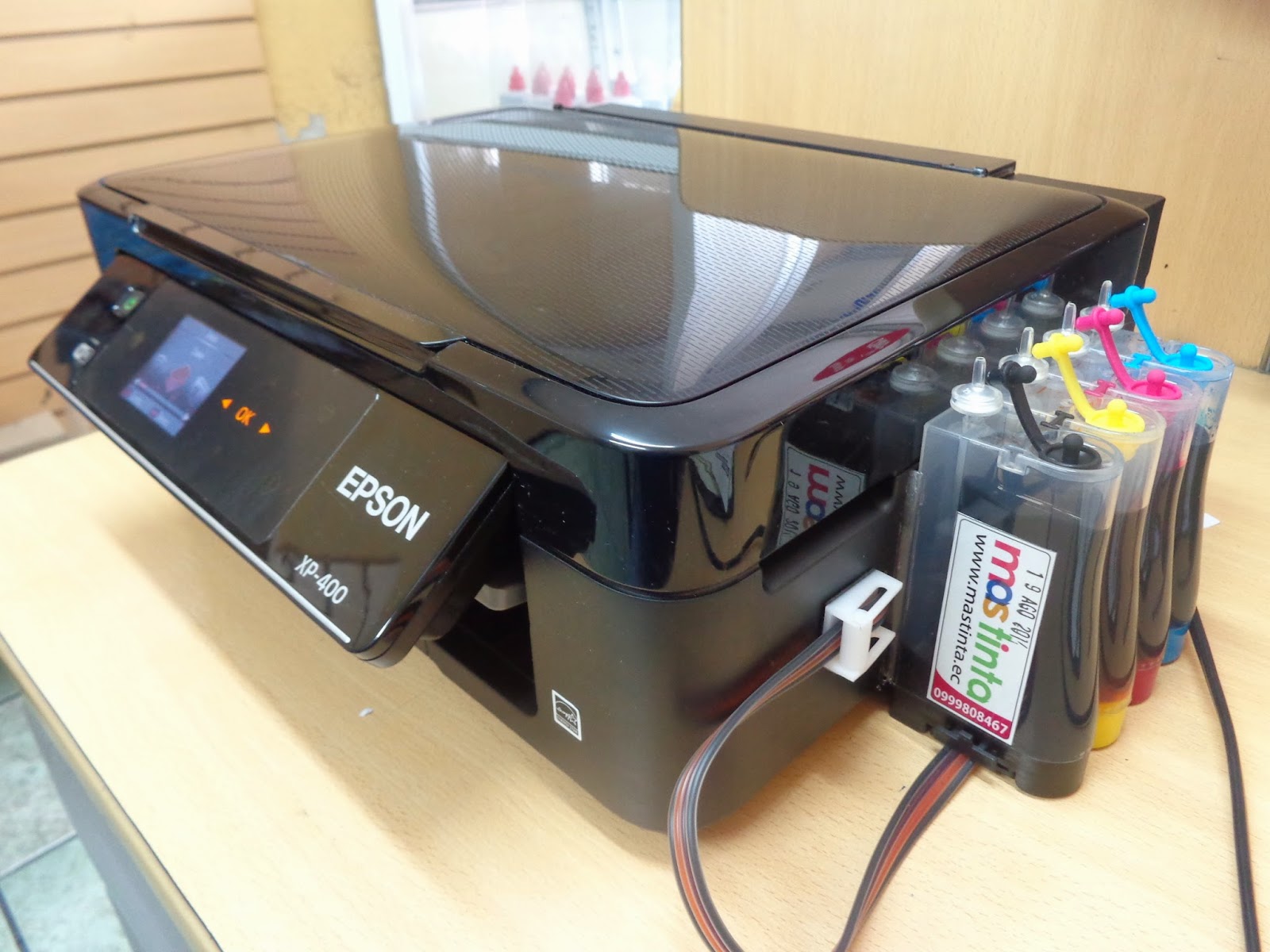 mas tinta ecuador IMPRESORA EPSON XP 400 CON SISTEMA CONTINUO