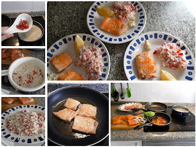 ensalada, ensalada de arroz, salmón, que comemos hoy, receta, 
