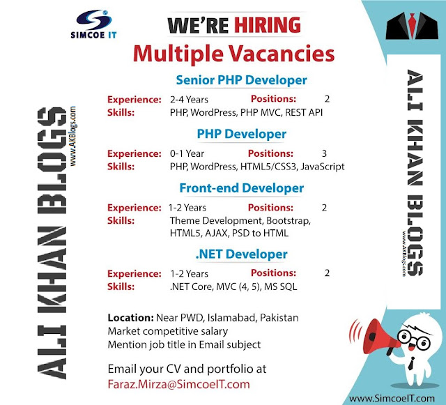 Simcoe IT Jobs - Senior PHP Developer, Front-end Developer, .NET Developer - Islamabad - April 2018 Simcoe IT Jobs - Senior PHP Developer, Front-end Developer, .NET Developer - Islamabad - April 2018