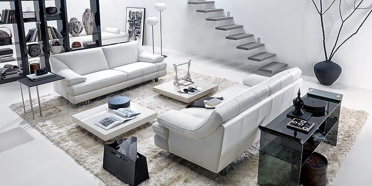 Salas modernas en negro y blanco - Salas con estilo