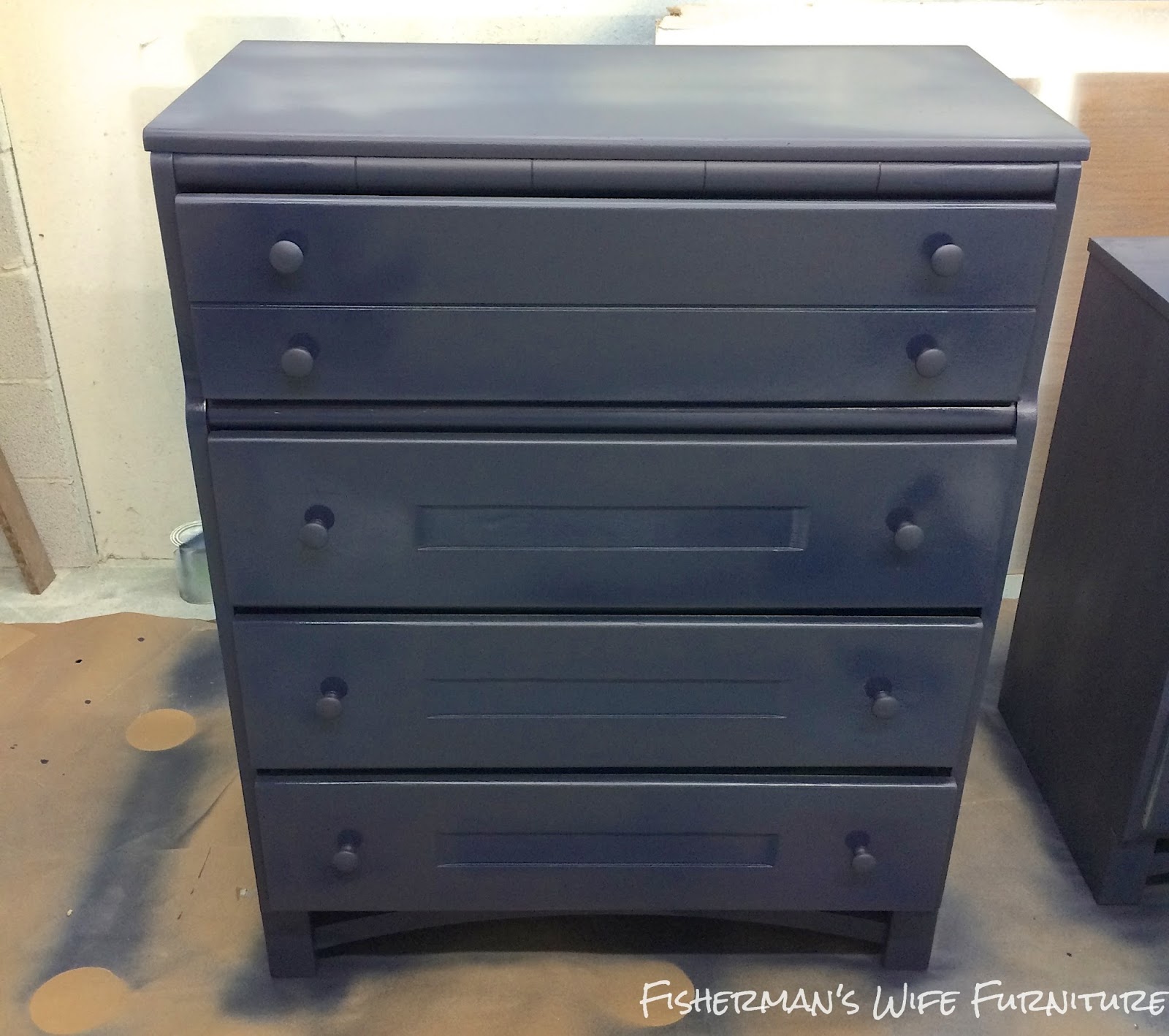 Fisherman's Wife Furniture Blue Nursery with Navy Dressers