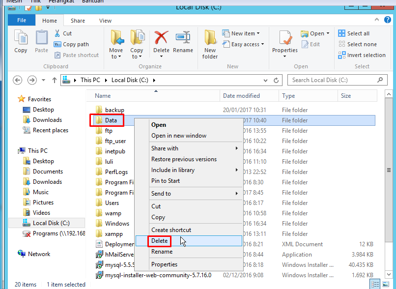 Windows share folder. Windows share folder