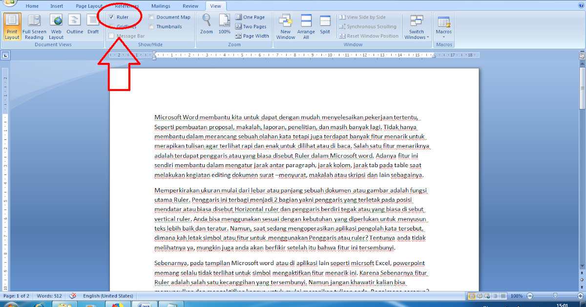 Cara memunculkan Penggaris (Ruler) pada WORD dengan mudah ...
