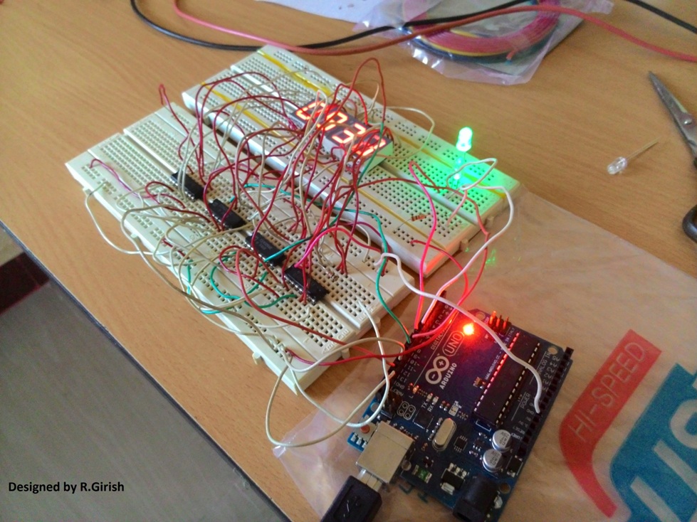 7 Segment Digital Clock Circuit Using Arduino