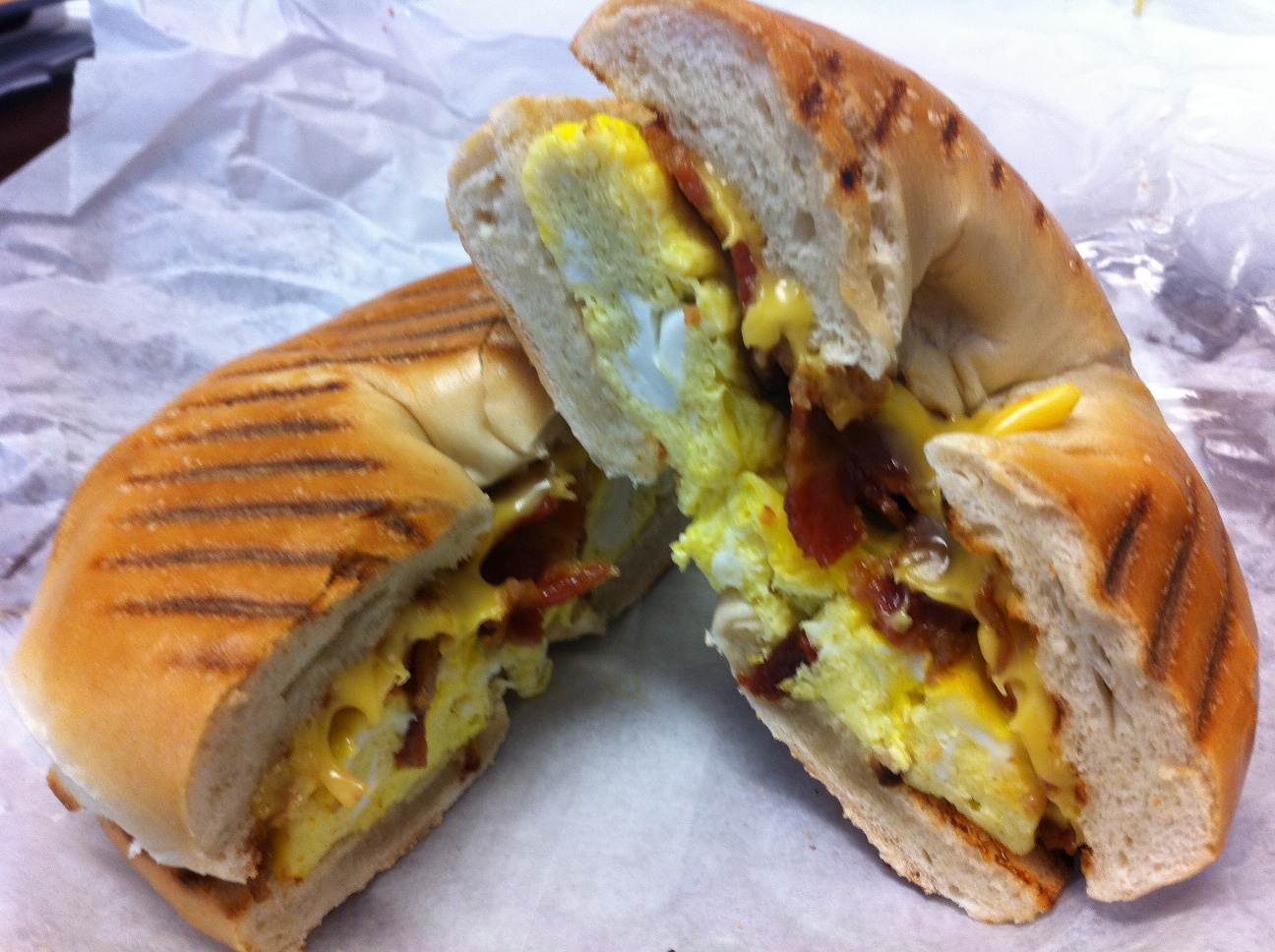 Still Wandering Chopsticks DC Bagel Breakfast Sandwich