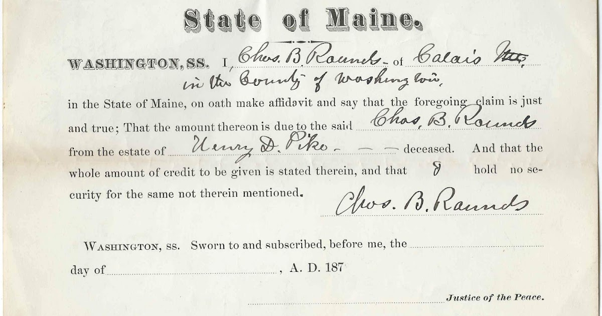Heirlooms Reunited c1900 Calais, Maine, document mentioning Attorney