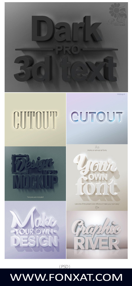 Download PSD template preview or three-dimensional text effects MOUK UP Download PSD template preview or three-dimensional text effects MOUK UP