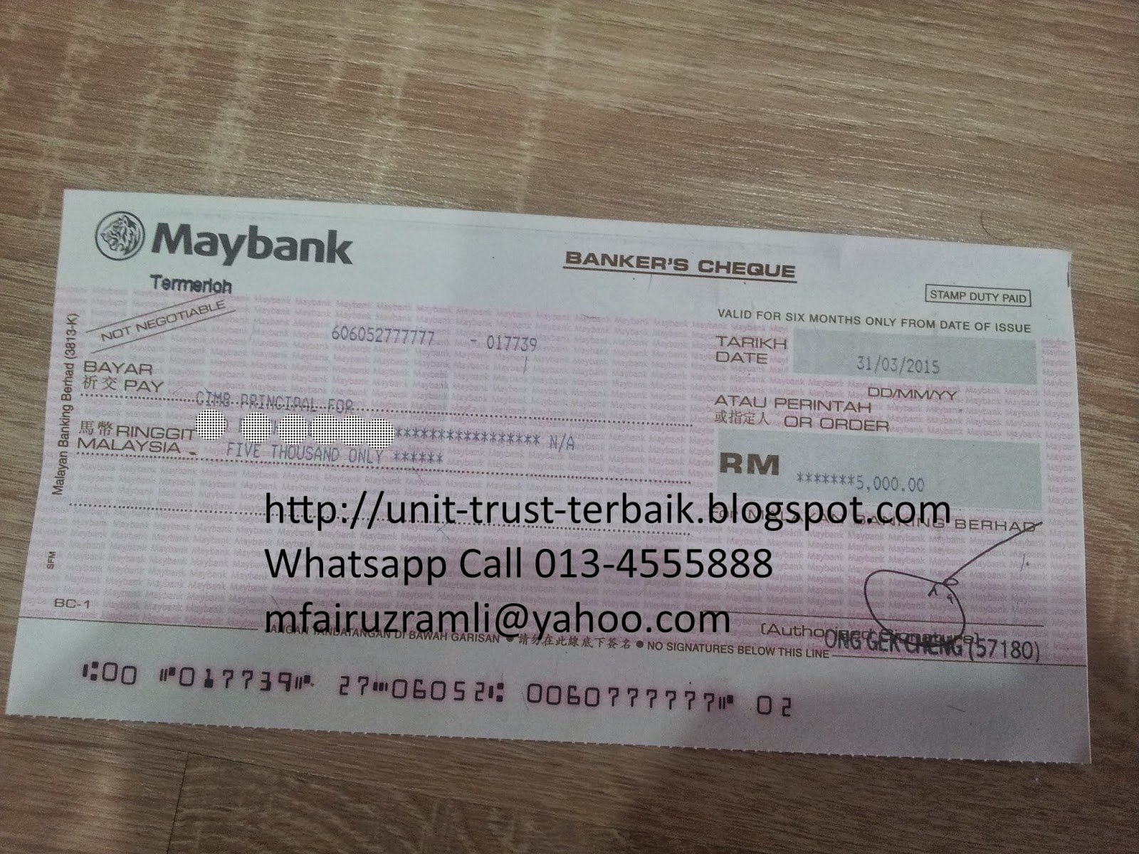 Pelaburan Cash Unit Trust RM5000 En Faiz Pelaburan Cash Unit Trust RM5000 En Faiz