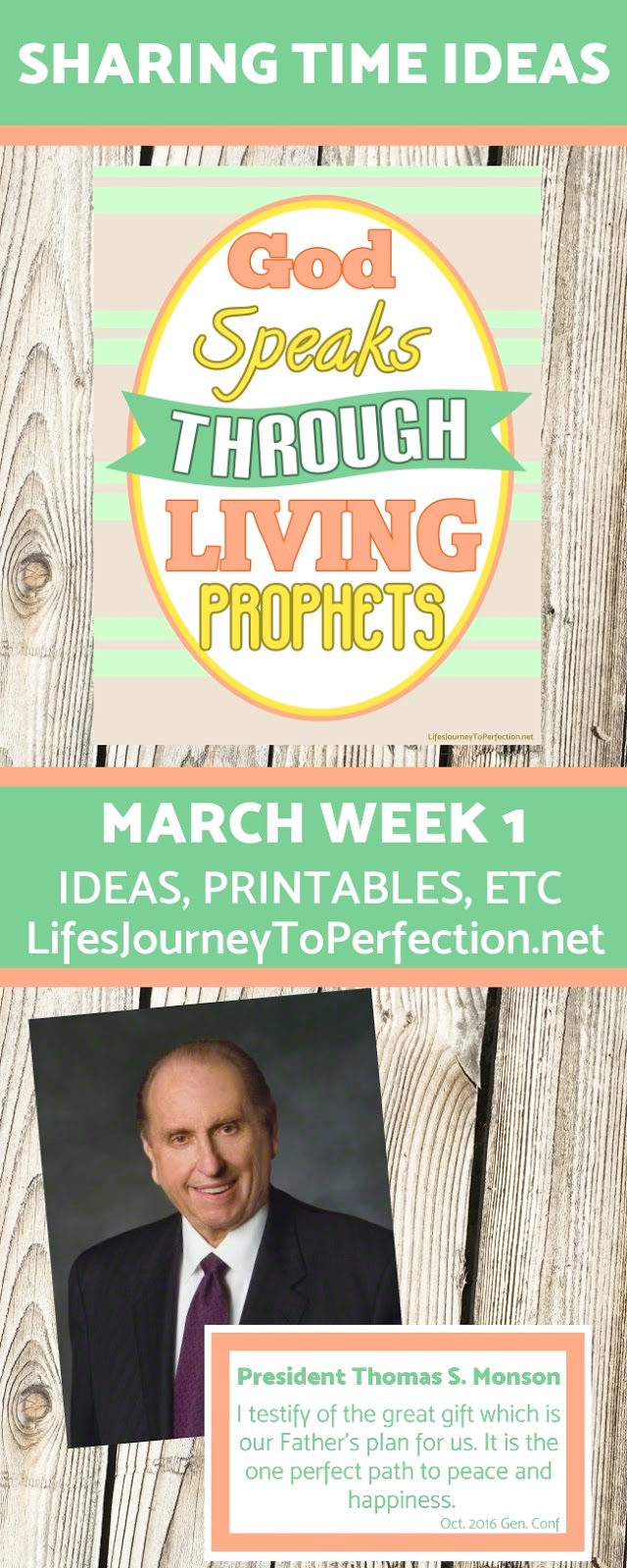 Life\u0026#39;s Journey To Perfection: 2017 LDS Sharing Time Ideas for March Week 1: God speaks through ...