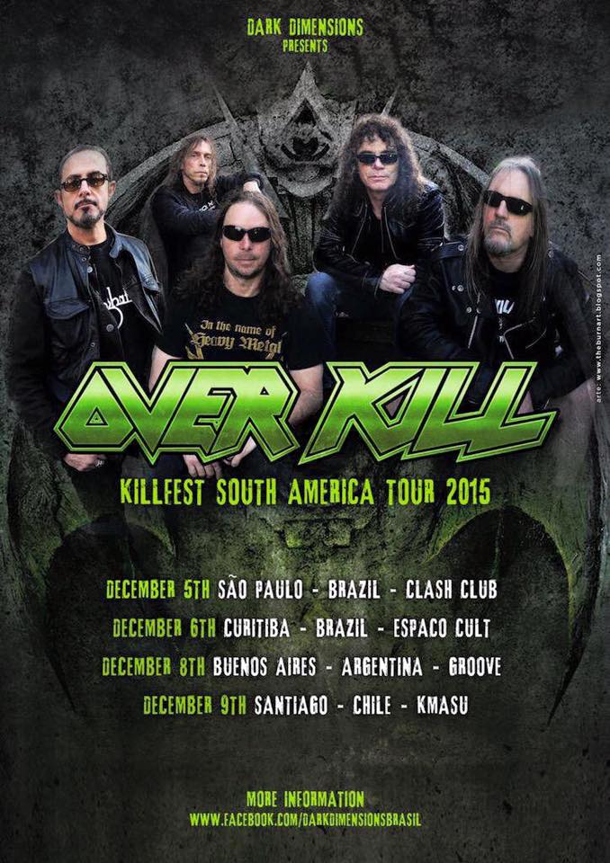 OVERKILL Posterga su gira Sudamérica Dargedik Rock Metal Webzine