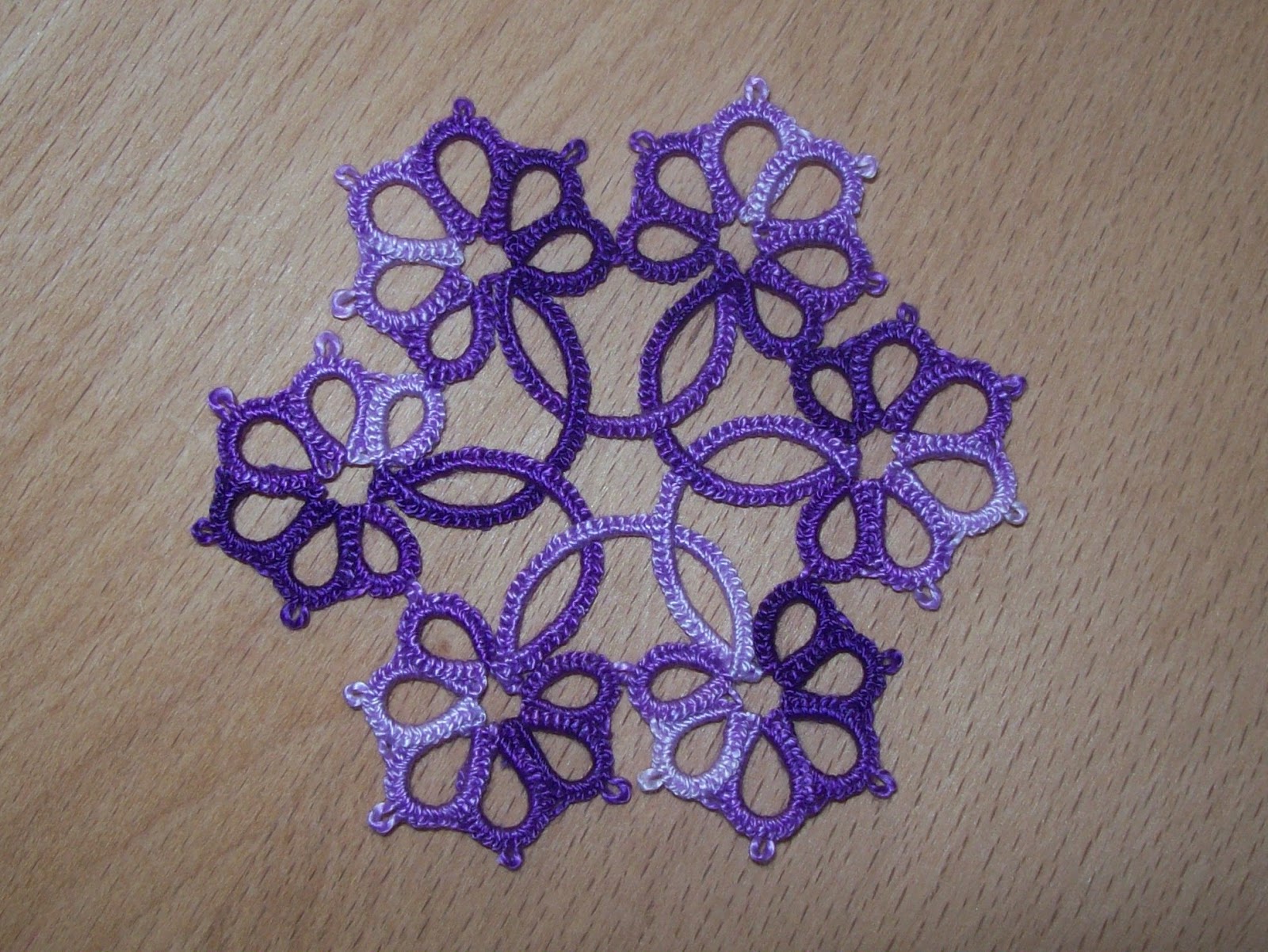 Tatting motif 6 Shuttle tatting patterns, Needle tatting patterns