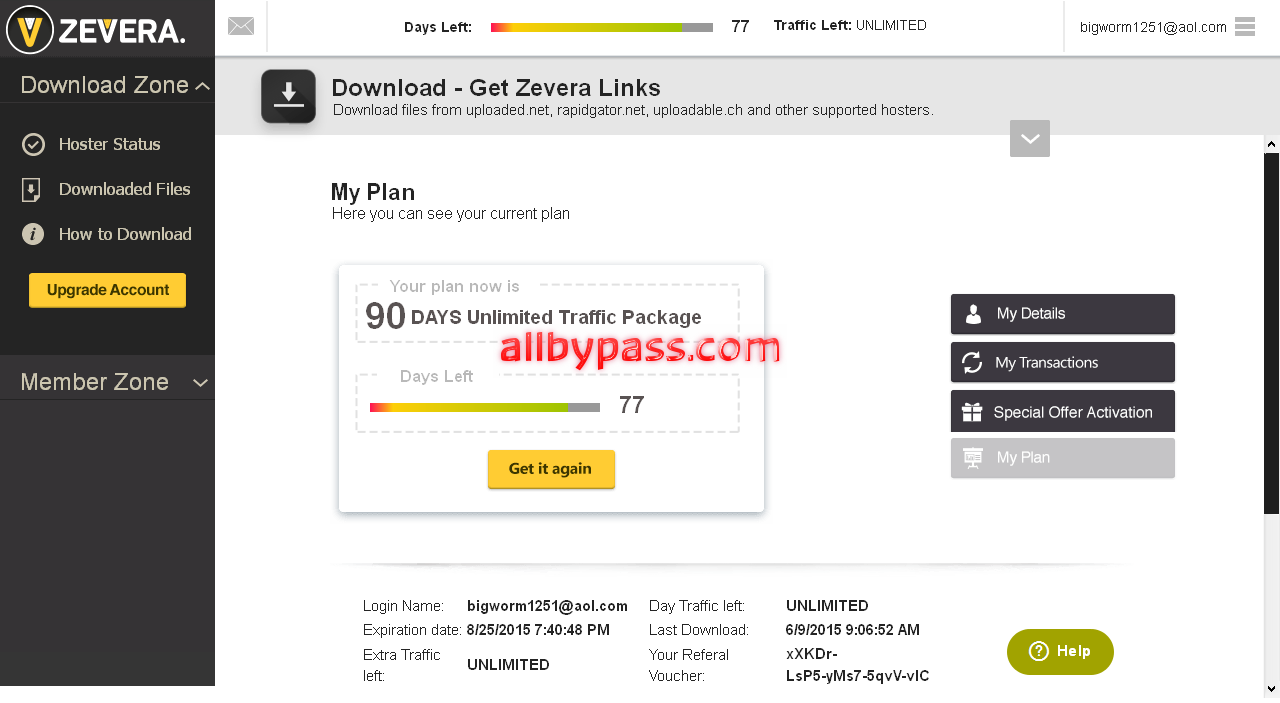 zevera premium account 6-19-2016 zevera premium account 6-19-2016