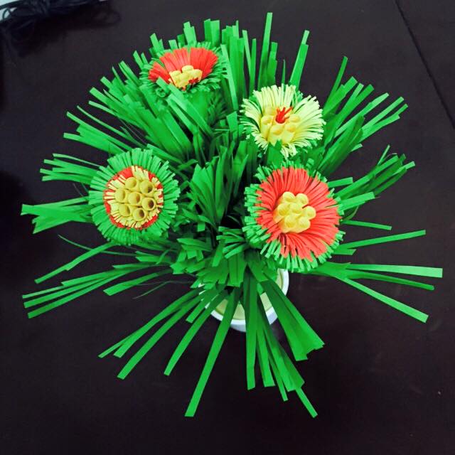 Quilling grass flowers Crazzy Craft