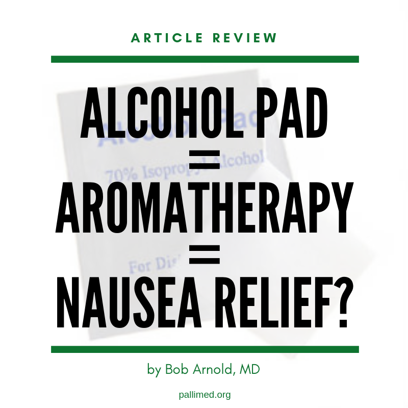 rubbing alcohol for nausea