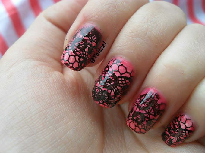 Notd Lace day nails ( model de unghii stampilat )