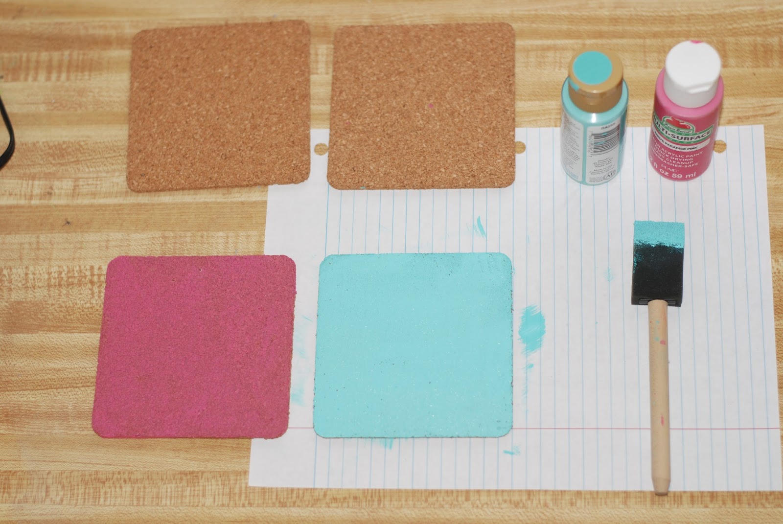 The Kitkat Studio DIY Colored Cork Board