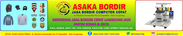Beli tempat jasa bordir komputer kudus berkualitas dengan harga murah dari berbagai pelapak di Indonesia.