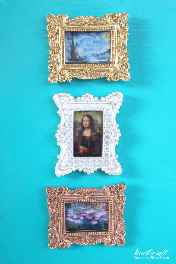 Resin Vintage Frames + Famous Art DIY