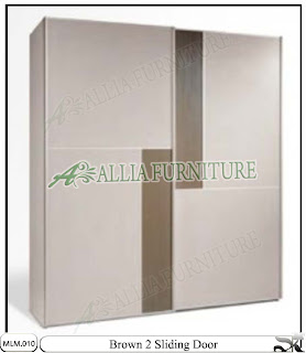 Lemari Pakaian Modern Minimalis Pintu Sliding Brown Lemari Pakaian Modern Minimalis Pintu Sliding Brown