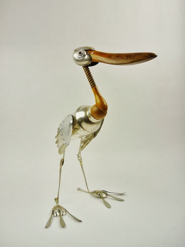 15-Spoonbill-Stork-Sculptor-Recycled-Animal-Sculptures-Dean-Patman-Graphic-Design-www-designstack-co